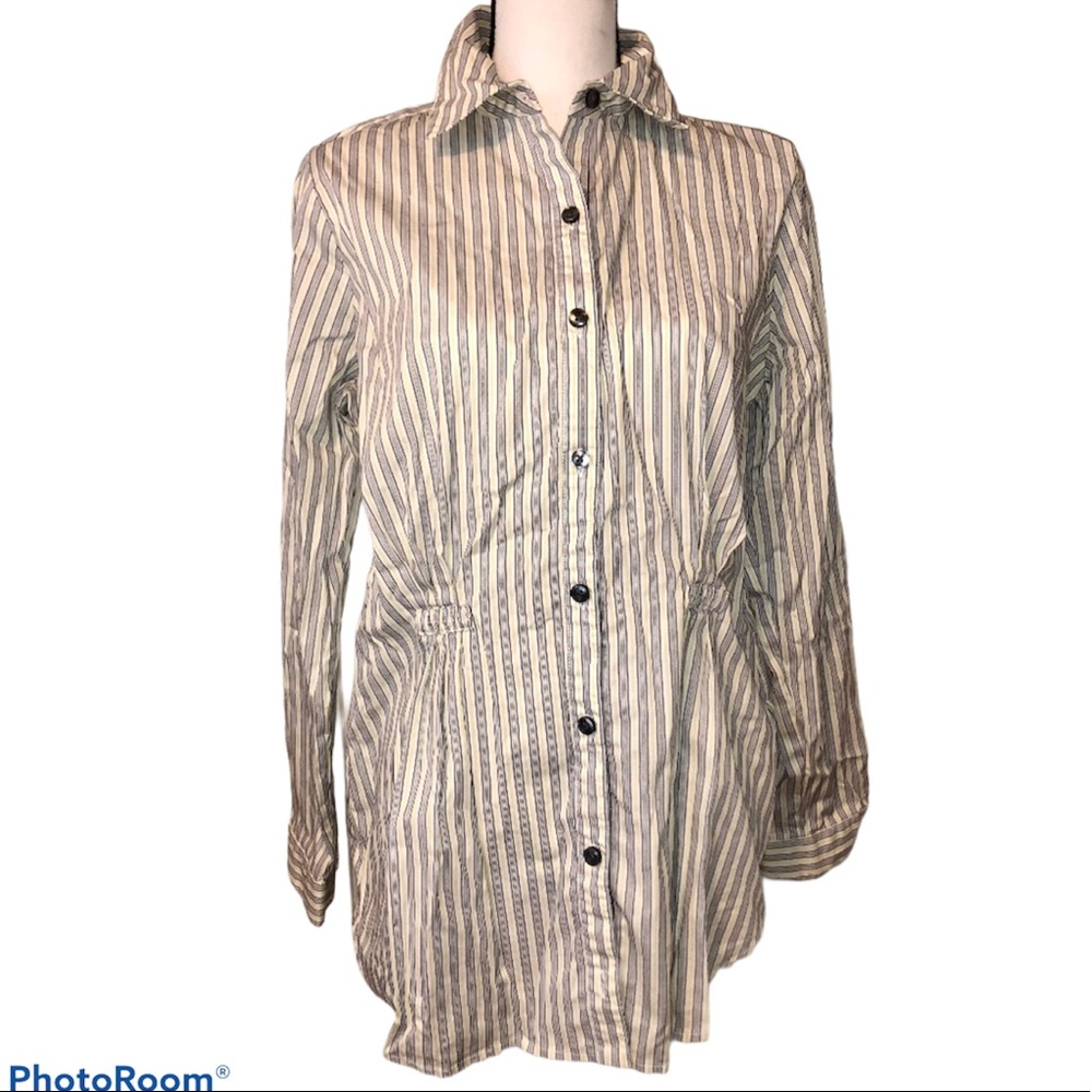 Cabi #974 Striped Button Down, VGUC, Large